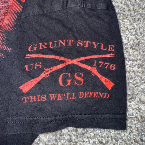 Grunt style black tee “Midnight rider” - Picture 3 of 5